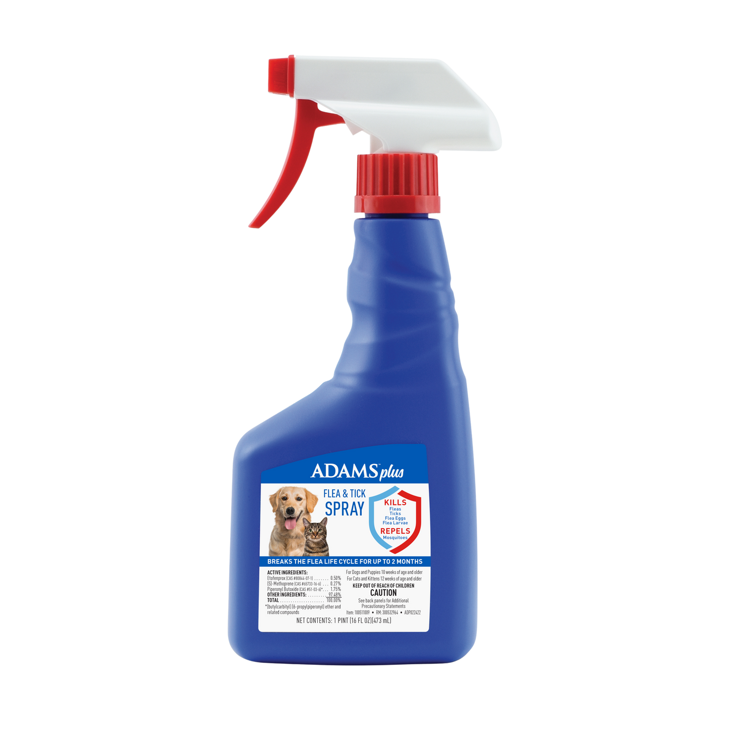 Adams Plus Flea & Tick Spray for Dogs & Cats - Pups & Cubs Premium Pet Food