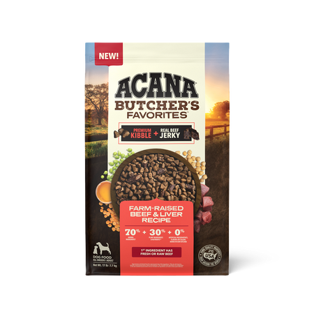 Acana Butcher's Favorites, Farm-Raised Beef & Liver Recipe Dry Dog Food - Pups & Cubs Premium Pet Food