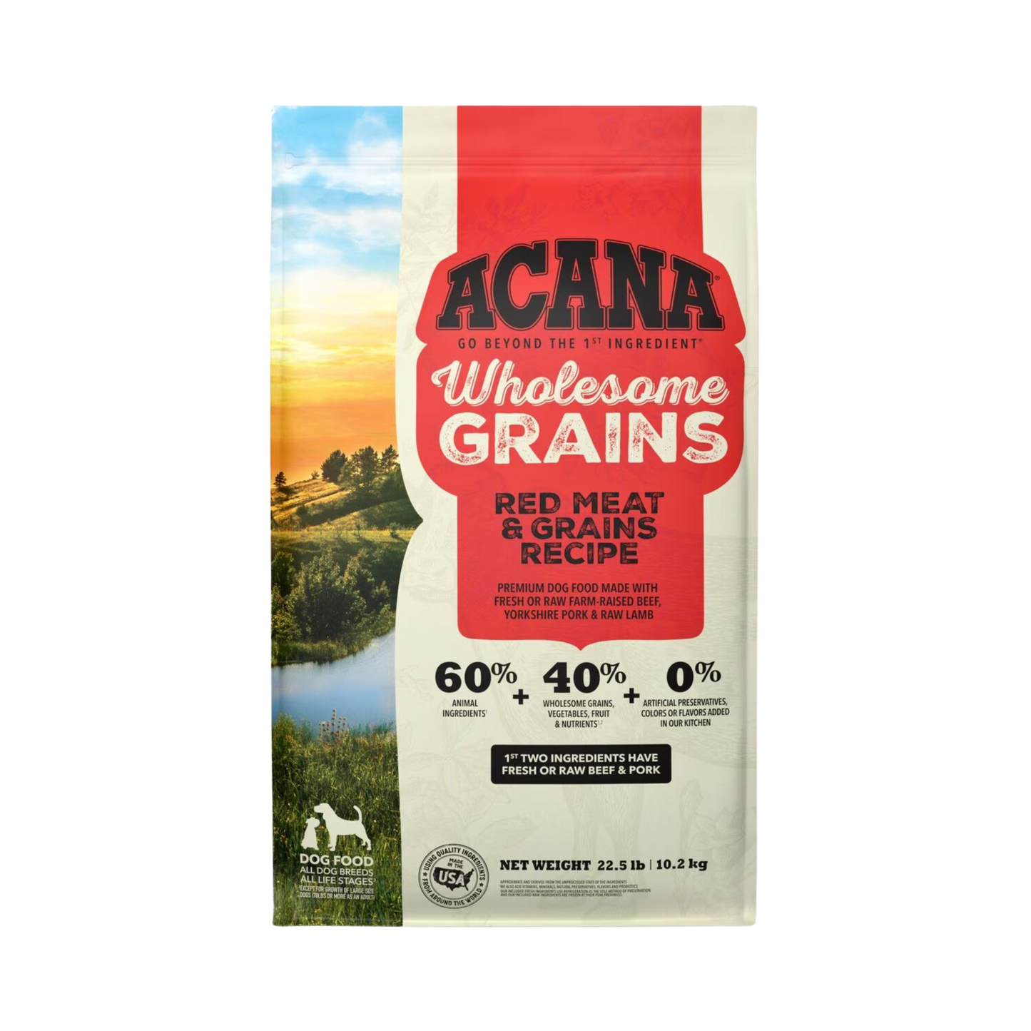 Acana Wholesome Grains, Red Meat & Grains Recipe Dry Dog Food