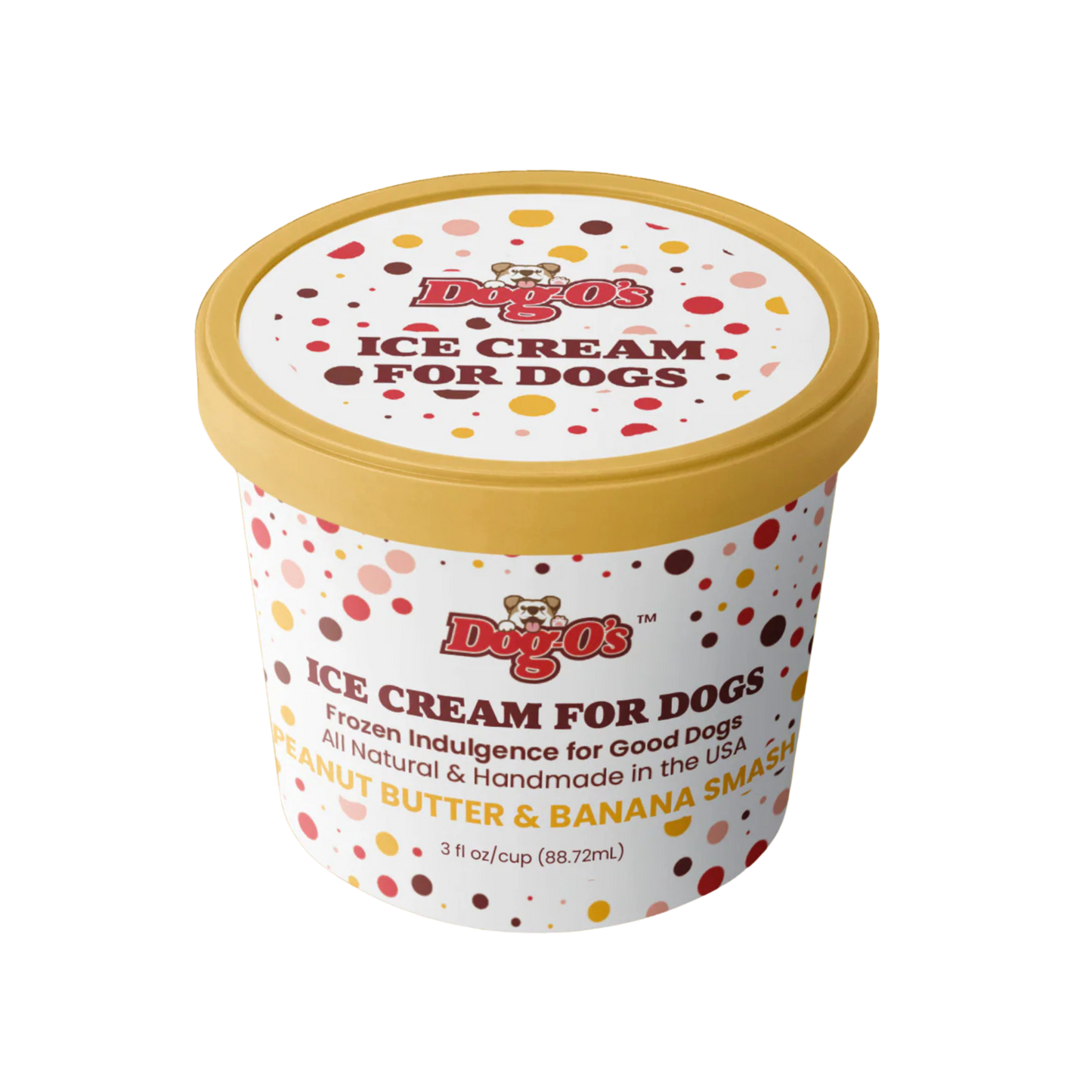 Big O's Peanut Butter and Banana Smash Ice Cream for Dogs