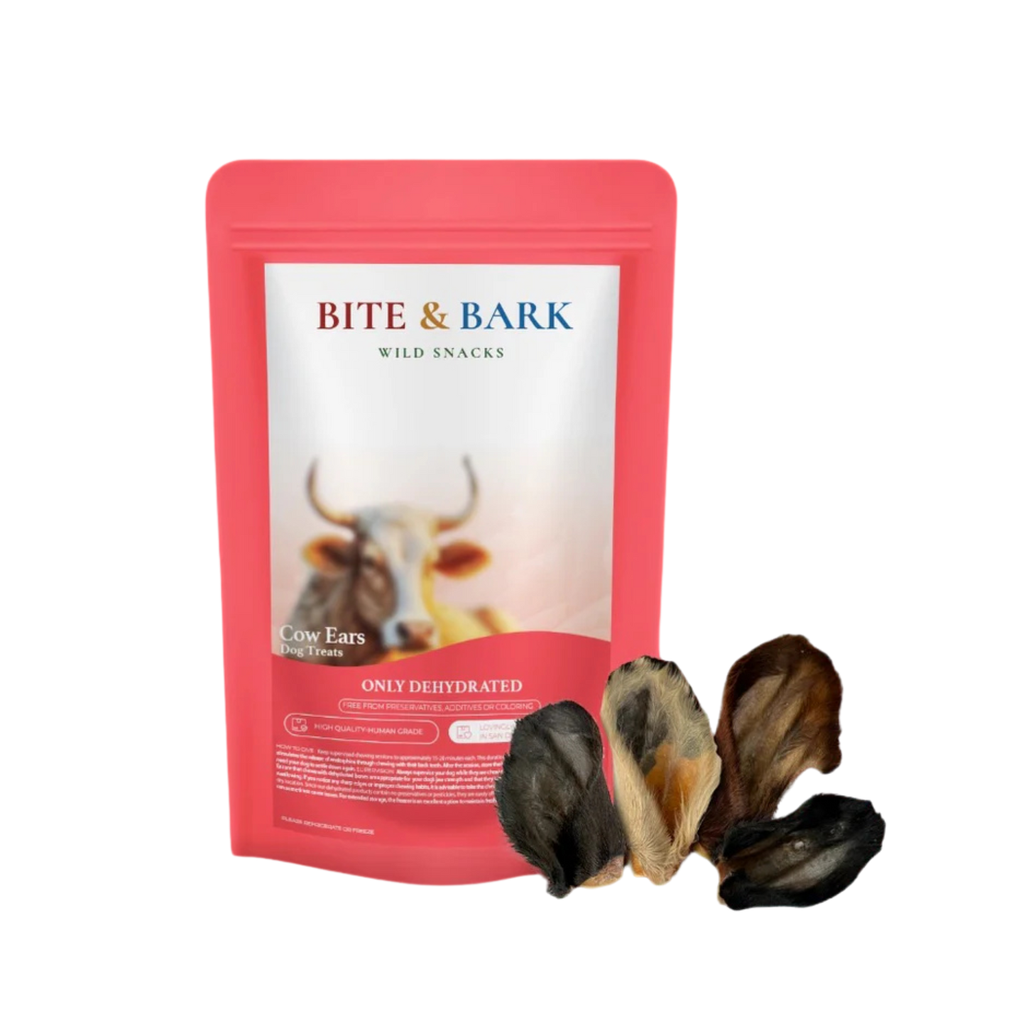 Bite & Bark Wild Snacks Cow Ears for Dogs & Cats