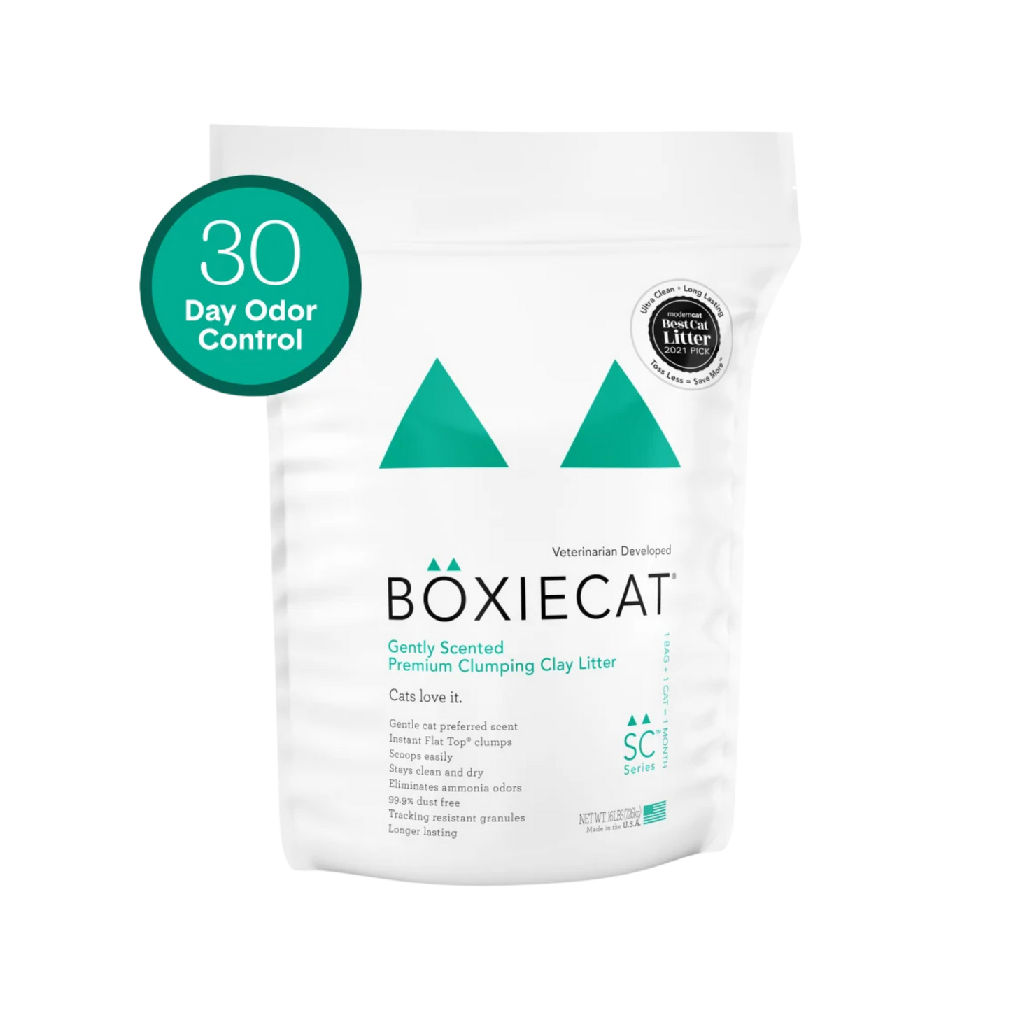 Boxiecat Gently Scented Natural Clumping Clay Cat Litter, 16lb