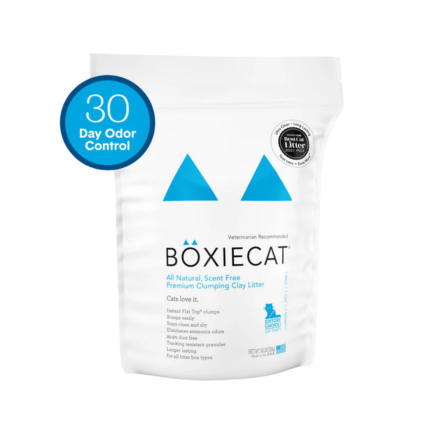 Boxiecat Unscented Natural Clumping Clay Litter, 16lb