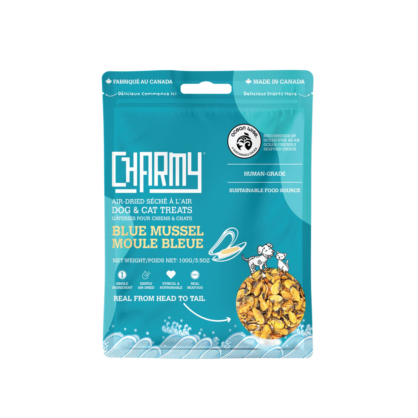 Charmy Air Dried Blue Mussel for Dogs & Cats