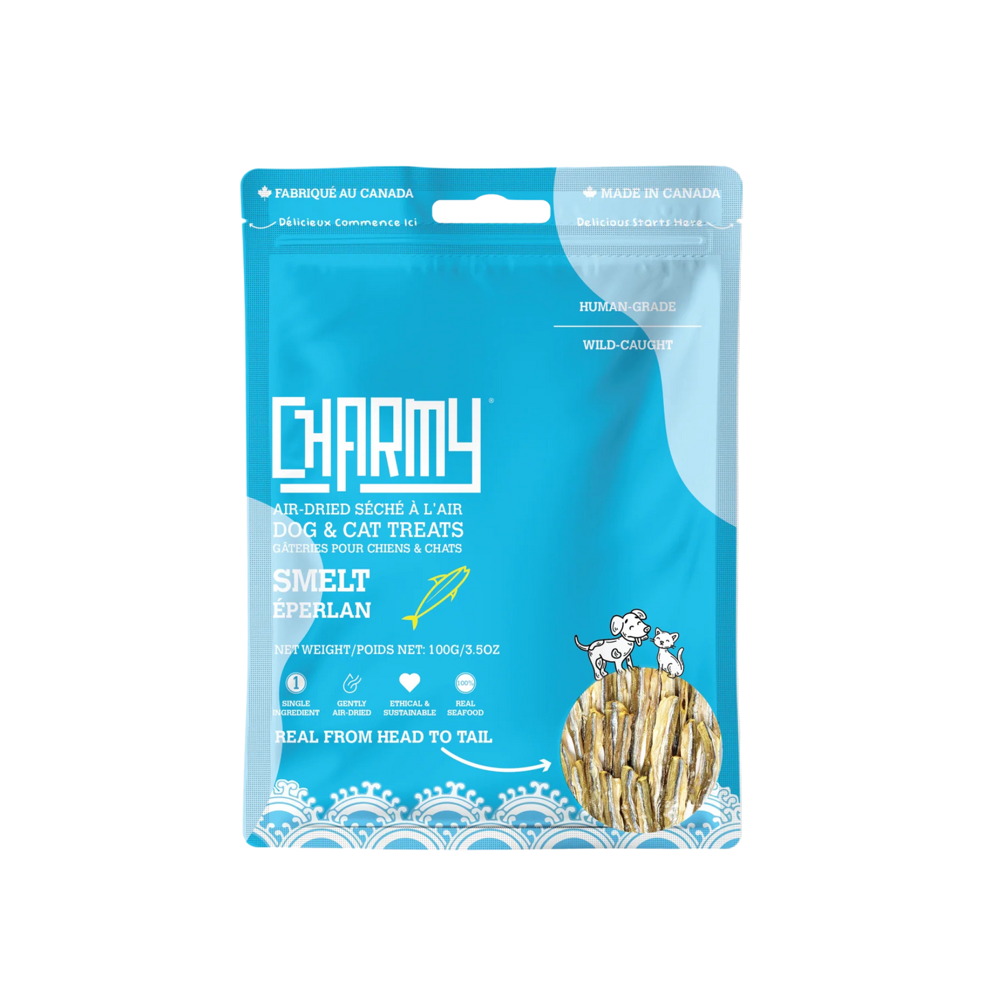 Charmy Air Dried Smelt for Dogs & Cats