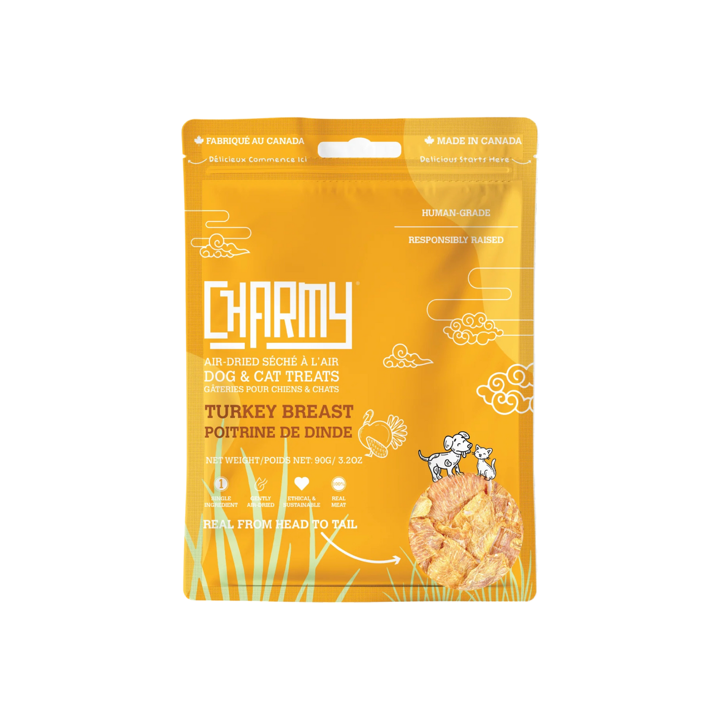 Charmy Air Dried Turkey Breast for Dogs & Cats