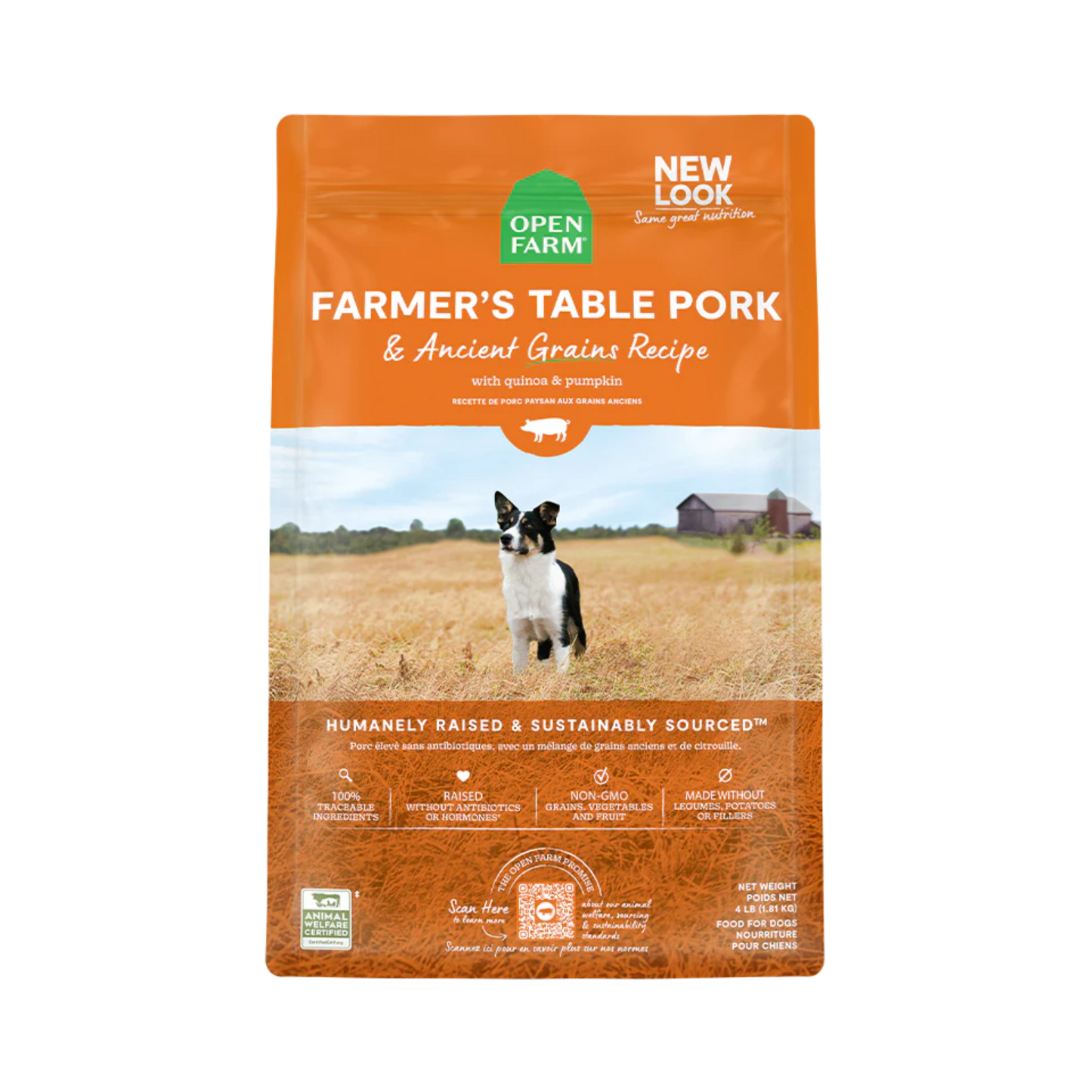Open Farm Farmer's Table Pork & Ancient Grains Dry Dog Food