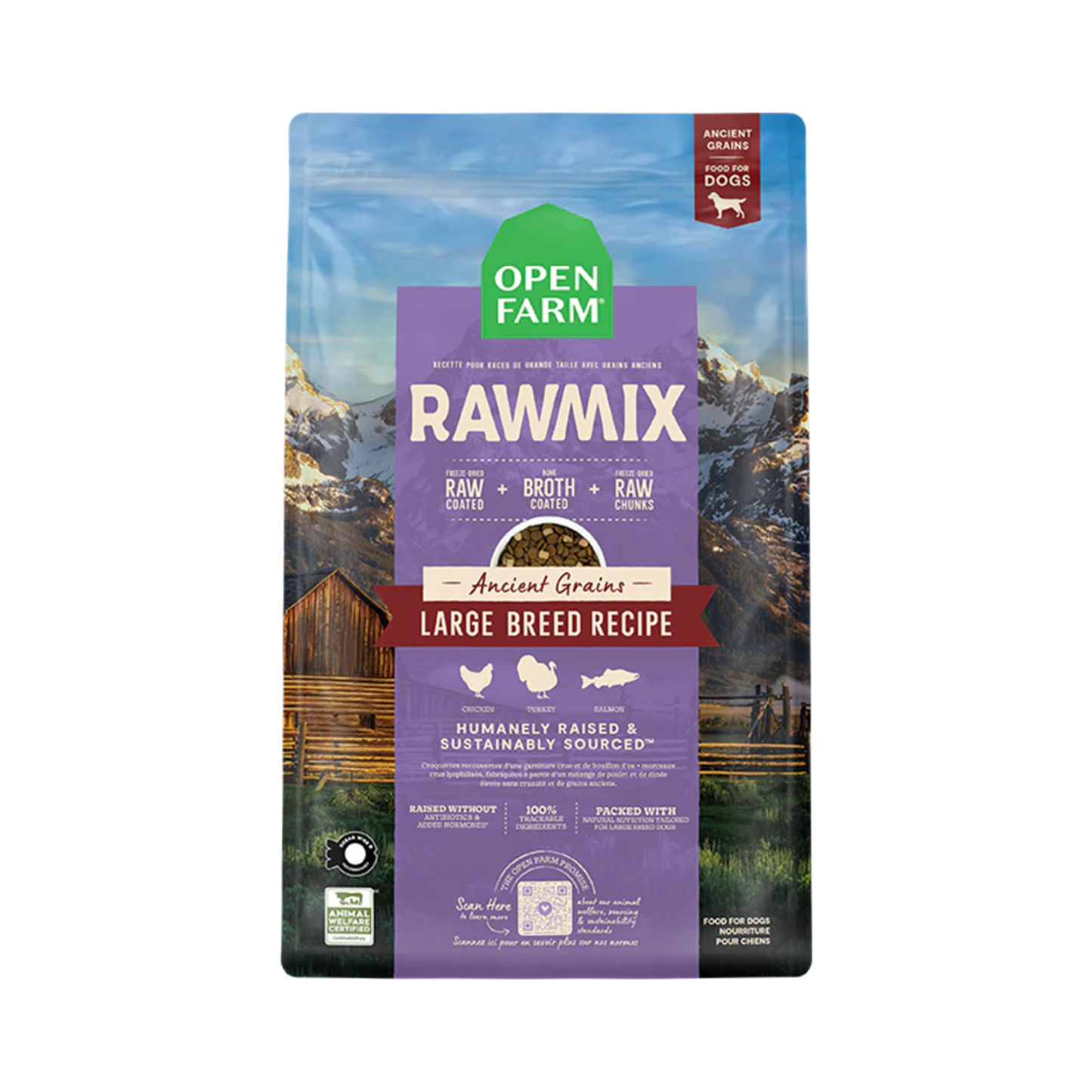 Open Farm Large Breed with Ancient Grains Rawmix for Dogs