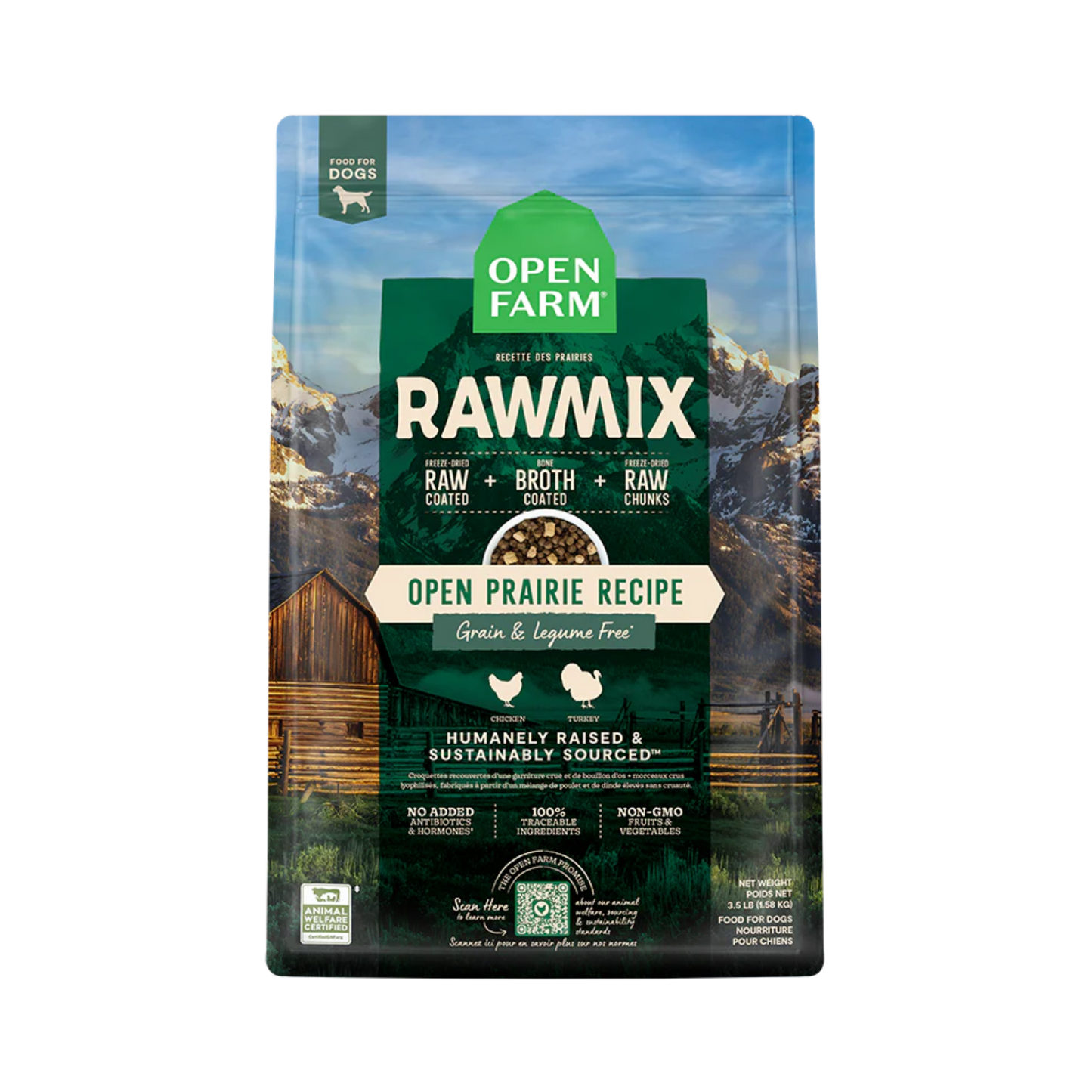 Open Farm Open Prairie Grain-Free RawMix Dry Dog Food