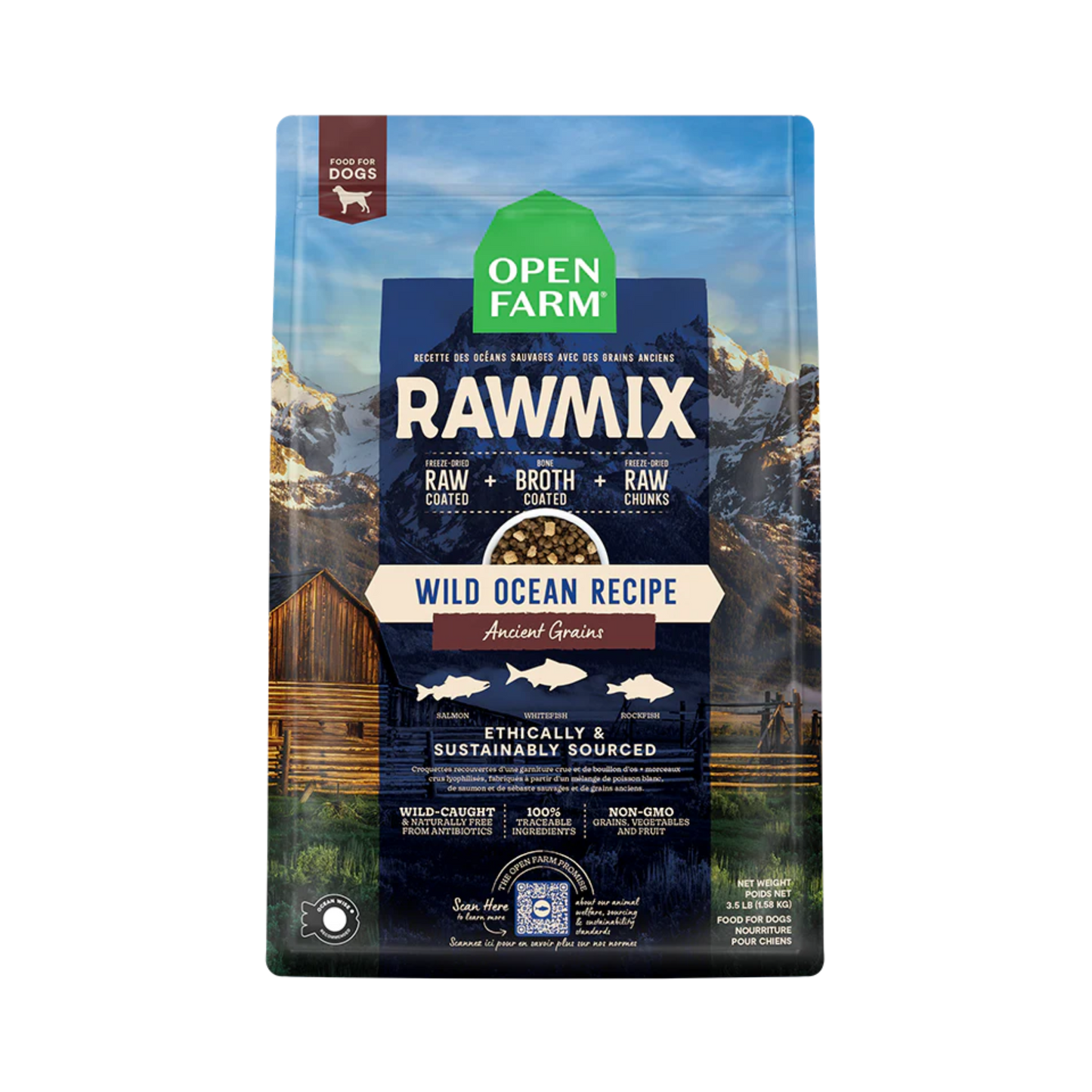 Open Farm Wild Ocean Ancient Grains RawMix Dry Dog Food