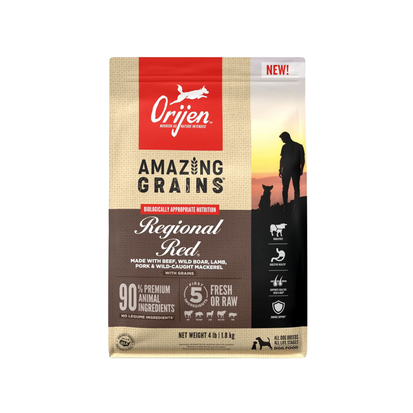 Orijen Amazing Grains Regional Red Dry Dog Food