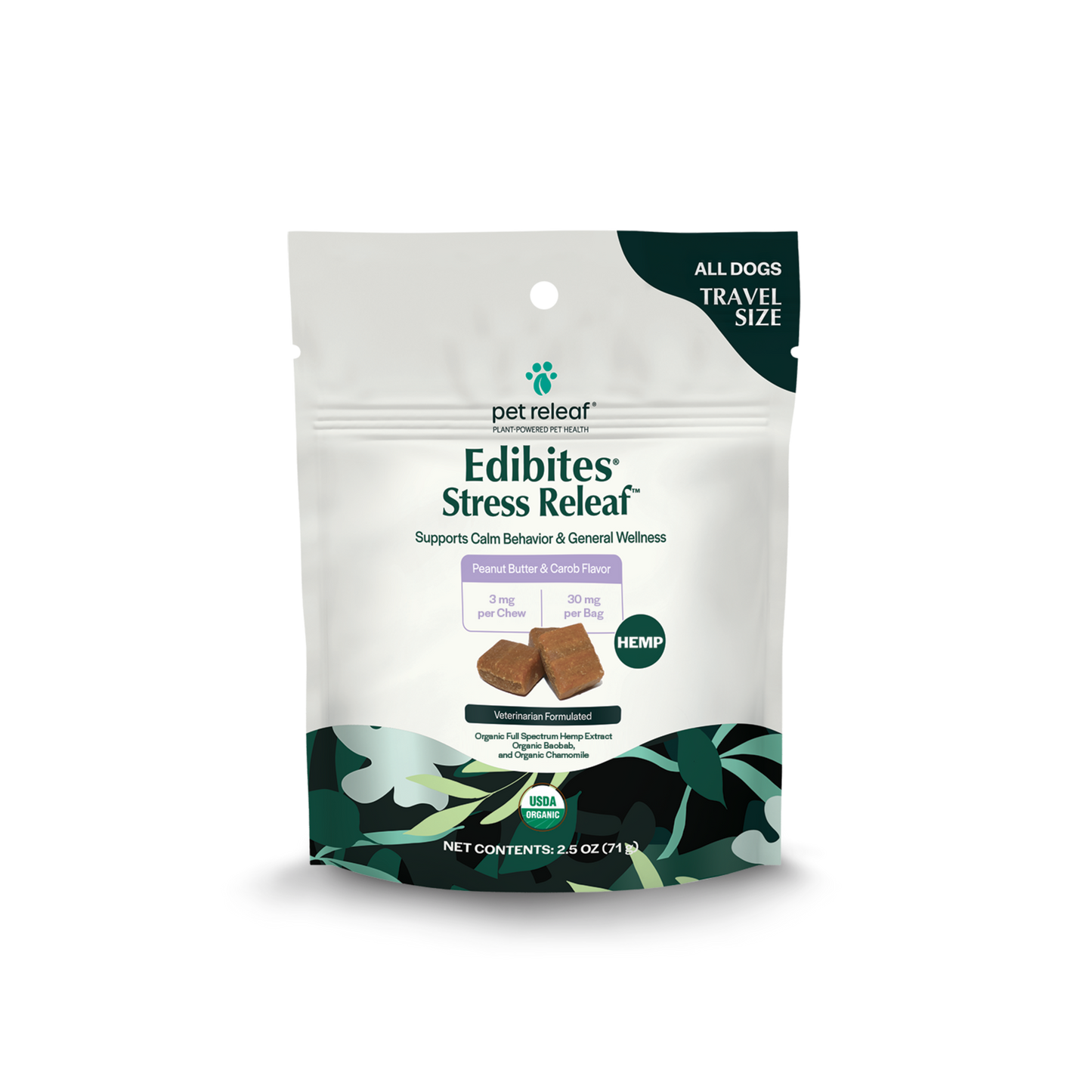 Pet Releaf Edibites Stress Releaf Chews Travel Size