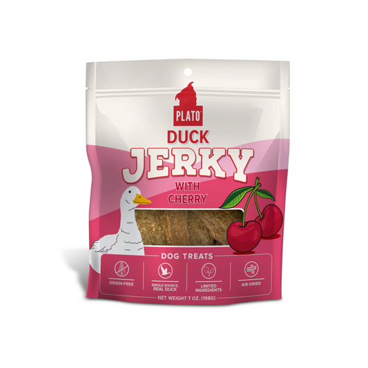 Plato Duck with Cherry Jerky Dog Treats