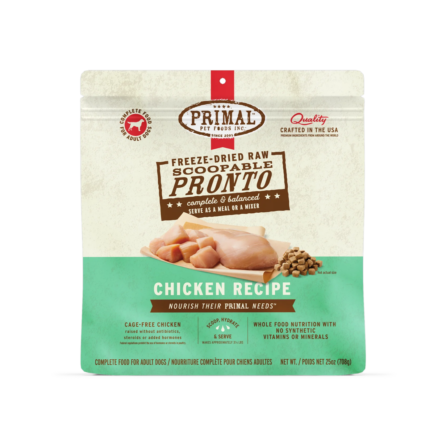 Primal Freeze Dried Raw Scoopable Pronto Dog Food