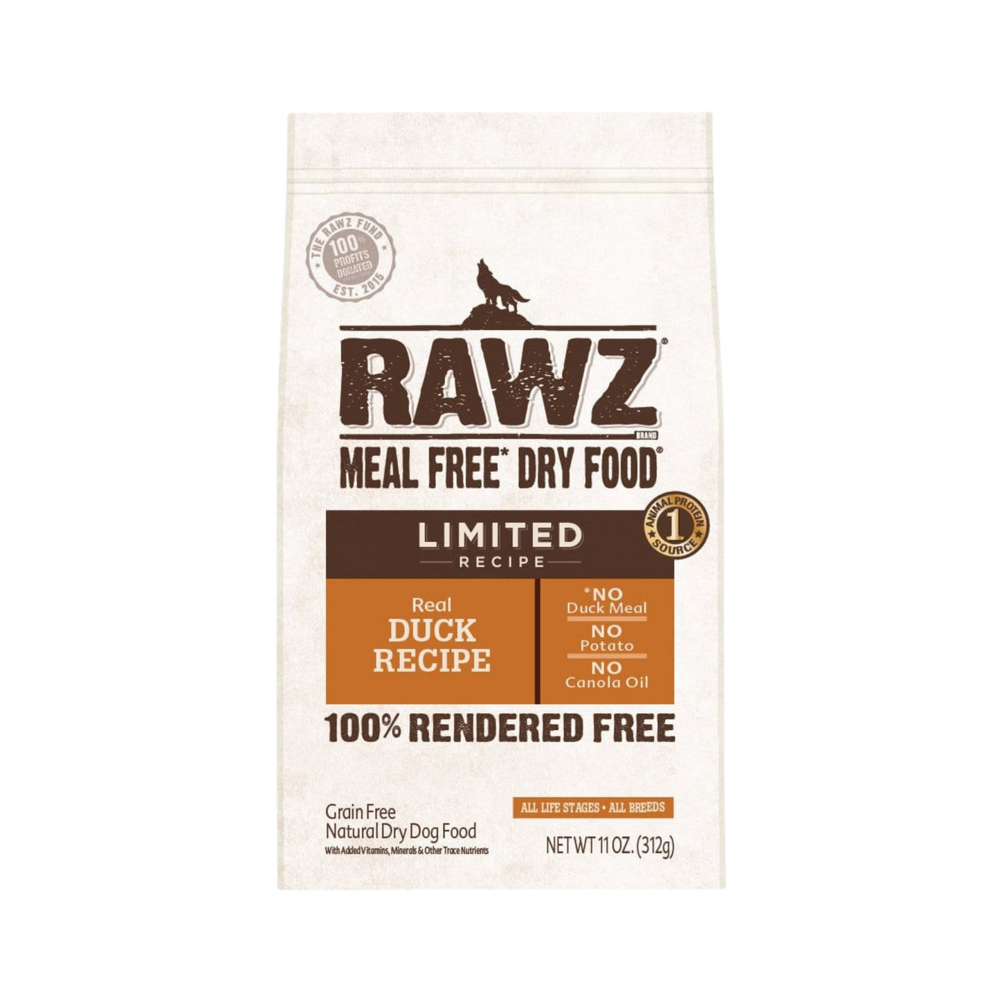 Rawz Limited Ingredient Real Duck Dog Food