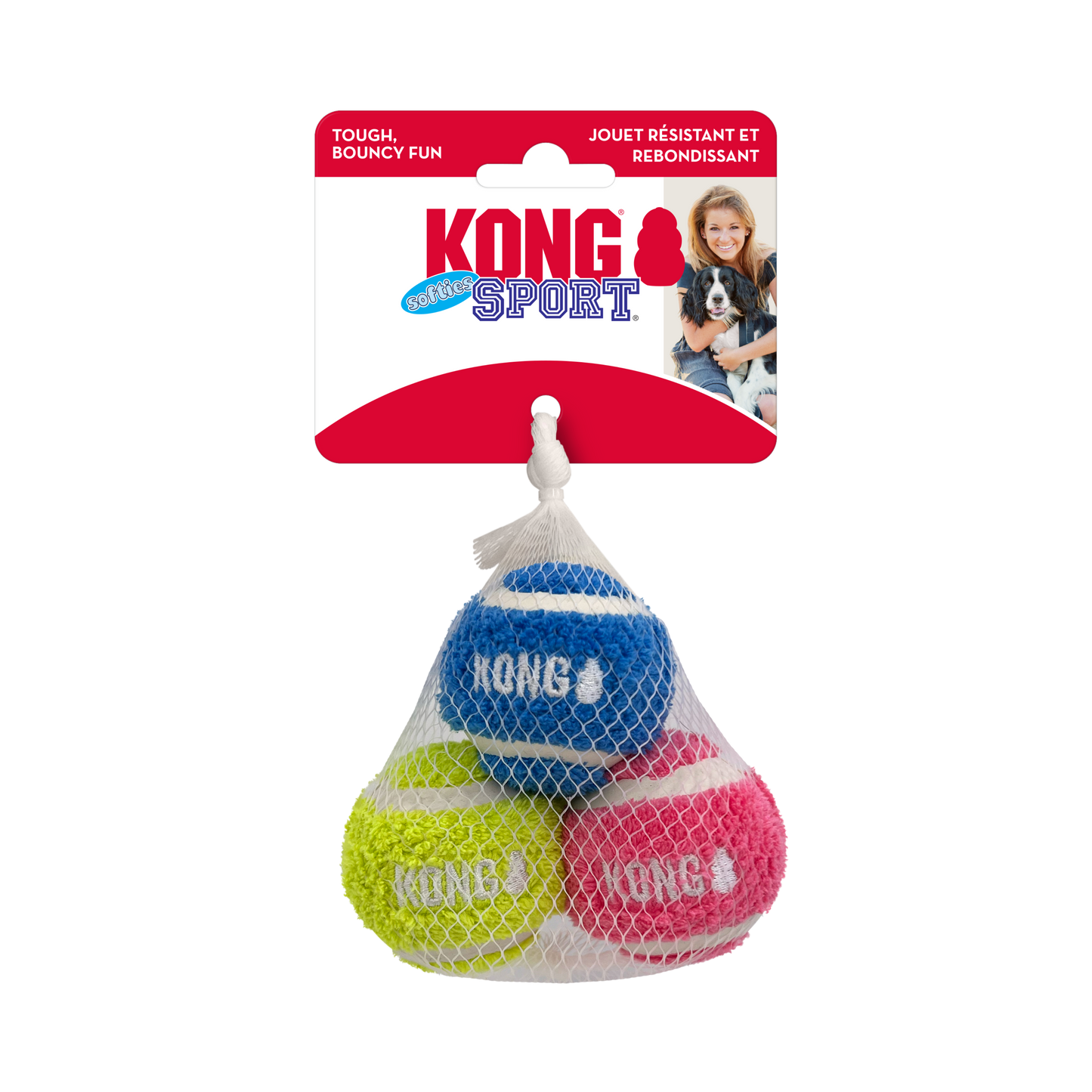 Kong Sport Softies Balls 3-pk Assorted