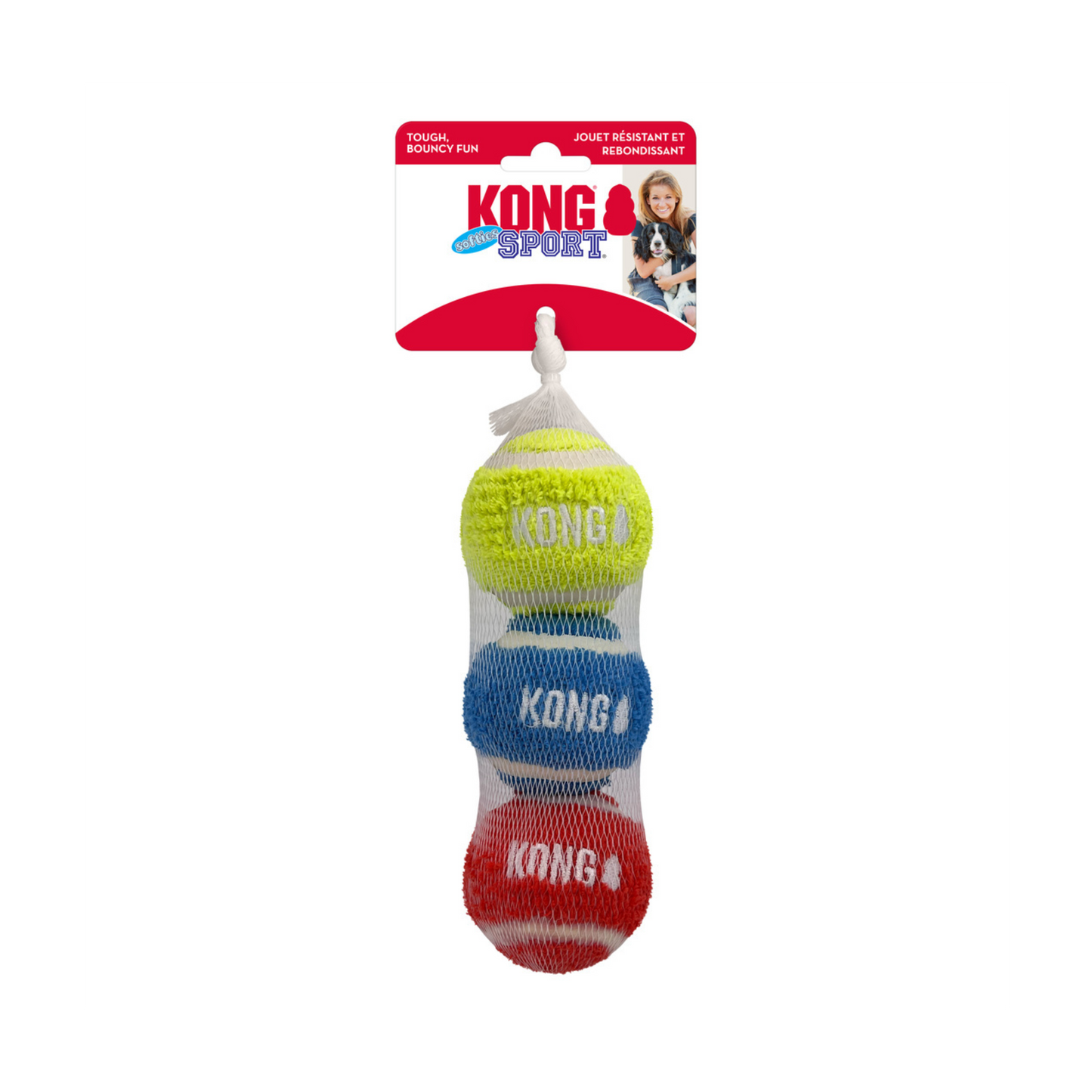 Kong Sport Softies Balls 3-pk Assorted