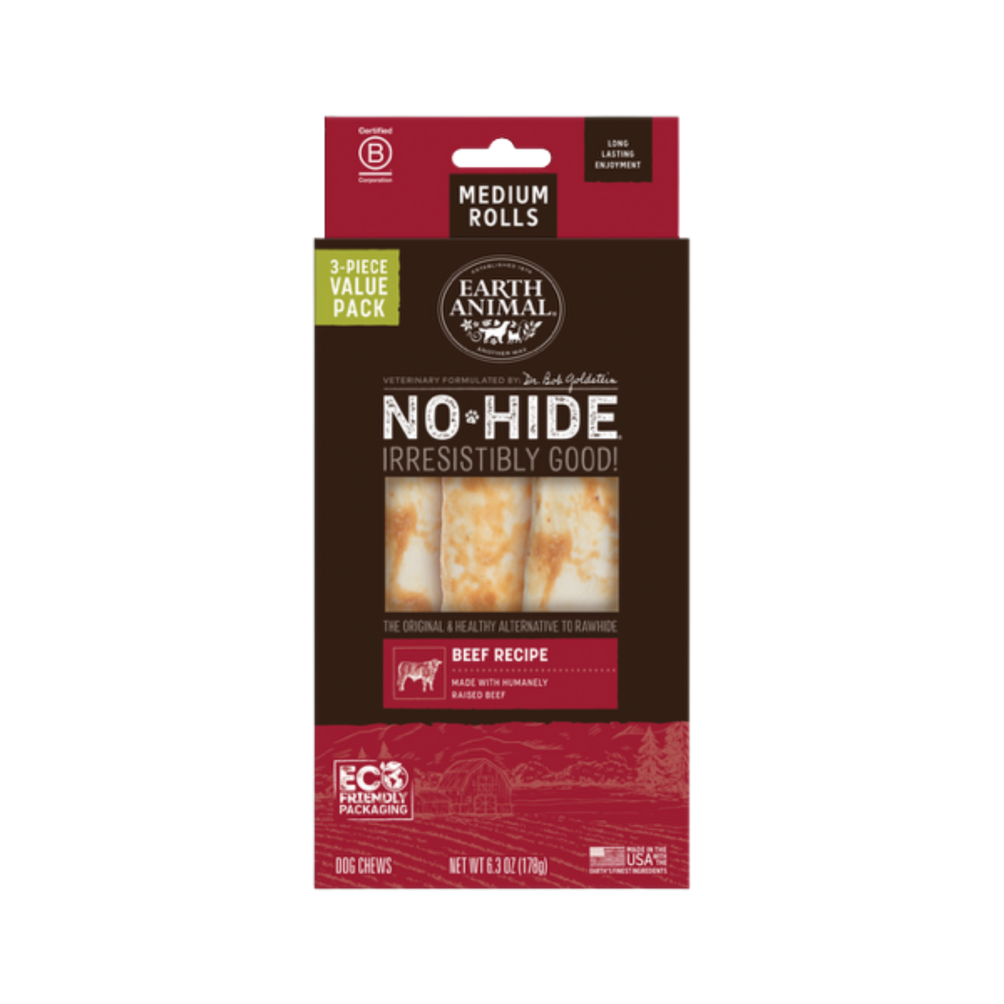 Earth Animal No-Hide Beef Rolls
