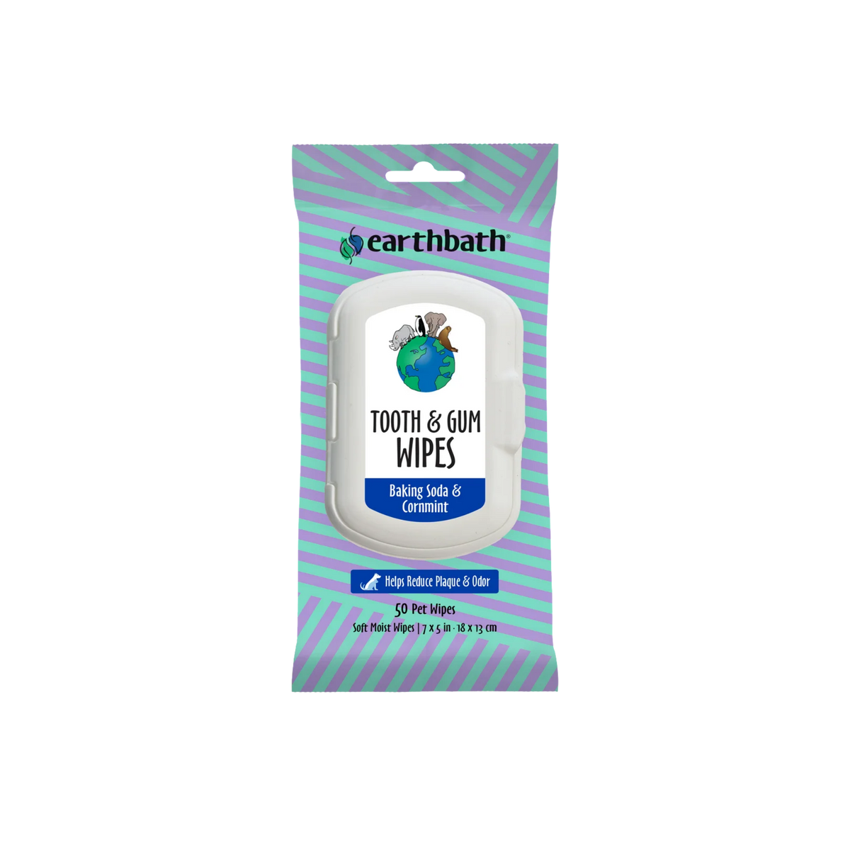 Earthbath Tooth & Gum Dental Wipes, 50ct