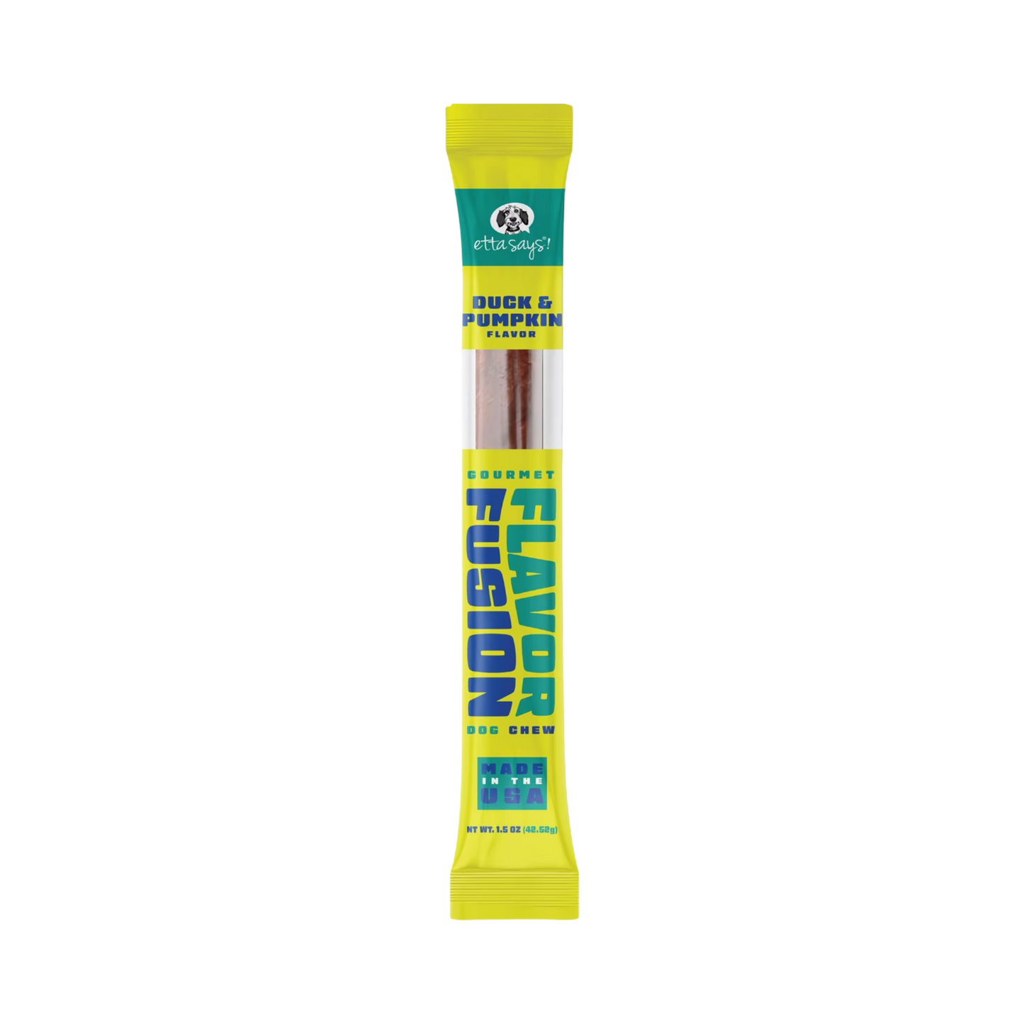 Etta Says Flavor Fusion Gourmet Adult Duck & Pumpkin Flavor Natural Dog Chew, 1 Count