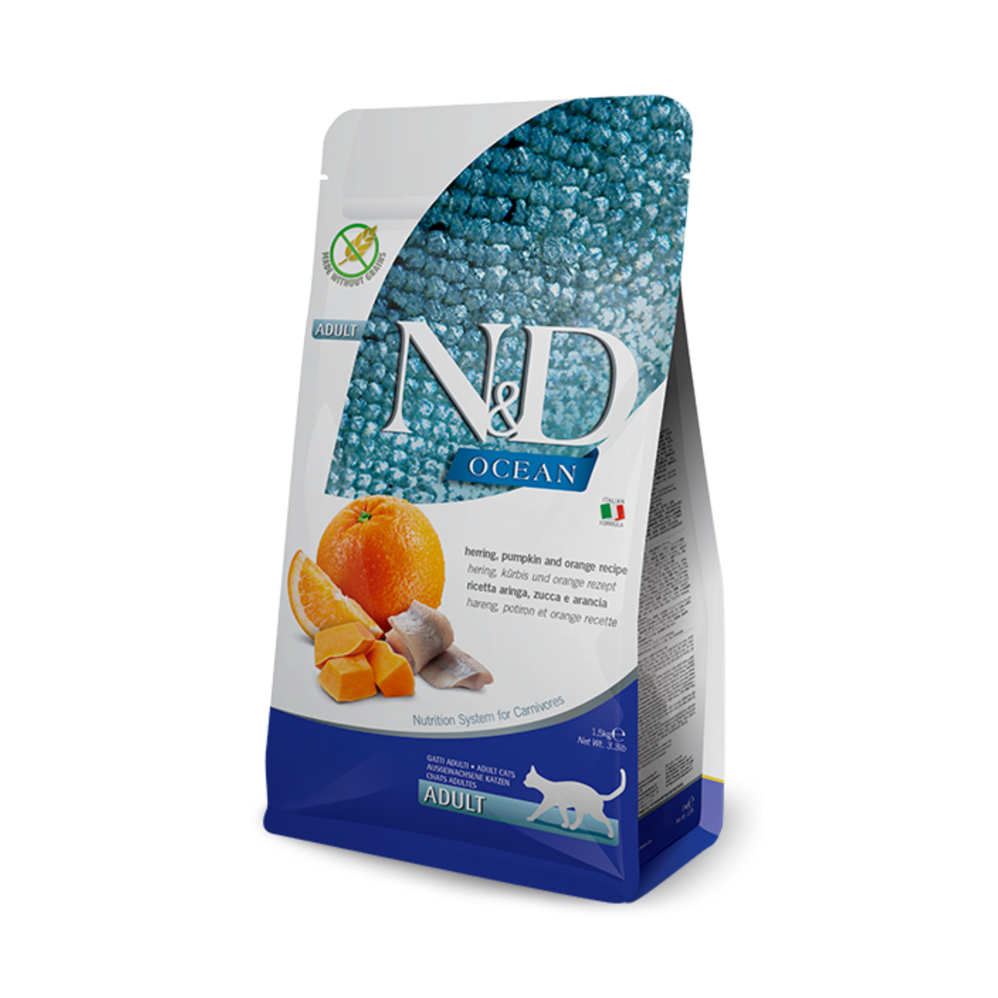 Farmina N&D Ocean Herring, Pumpkin, & Orange Dry Cat Food