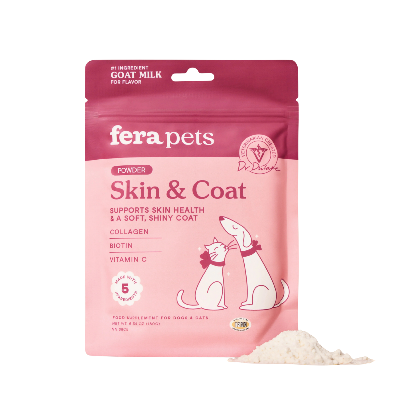 Fera Pets Skin & Coat Goat Milk Topper for Dogs & Cats