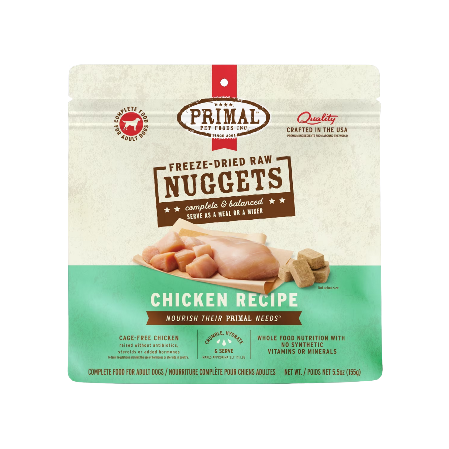 Freeze-Dried Raw Chicken Recipe Nuggets Dog Food