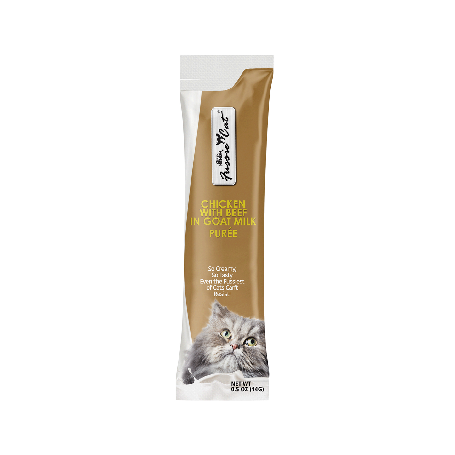 Fussie Cat Goat Milk Puree Lickable Cat Treat