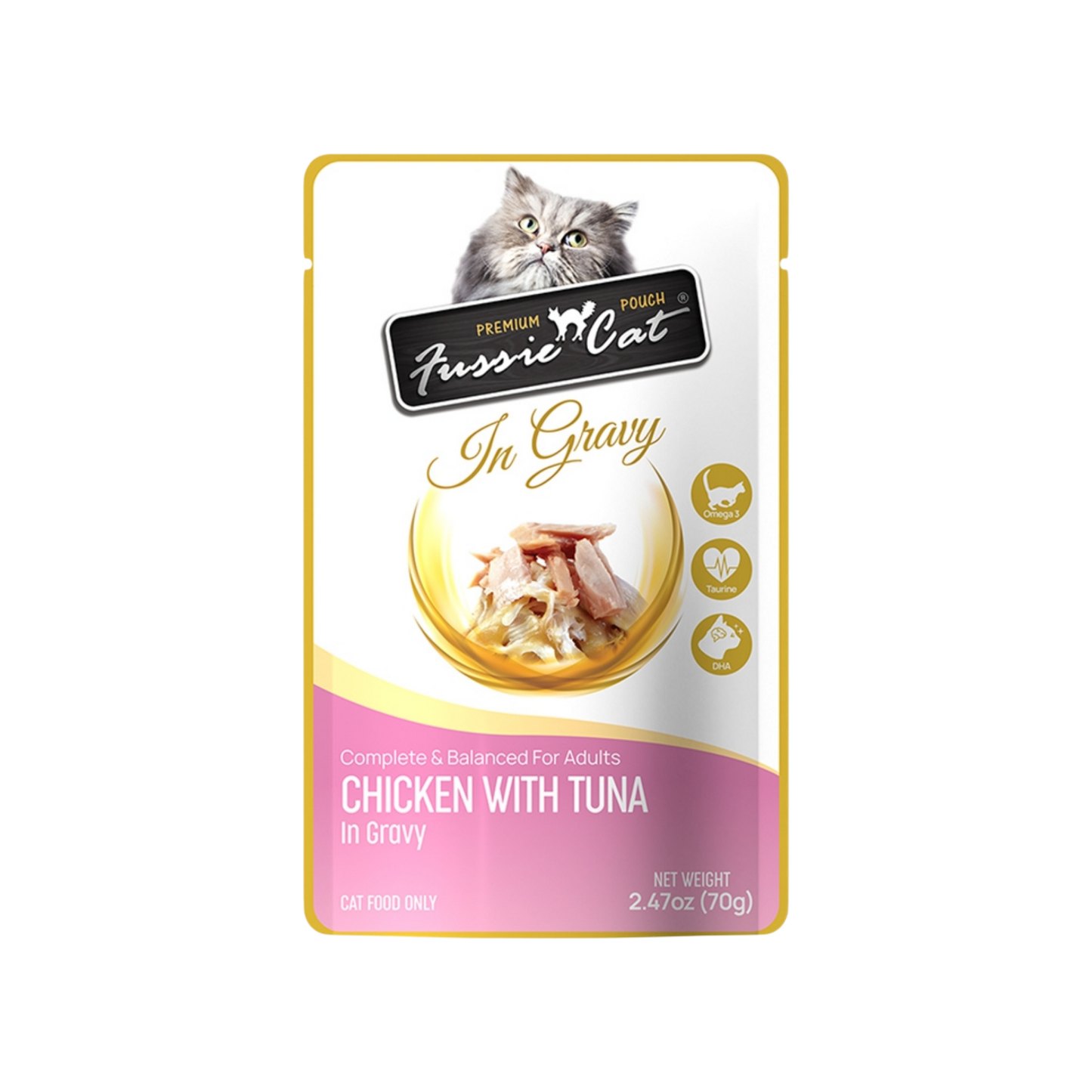 Fussie Cat Chicken with Tuna in Gravy Pouch Recipe