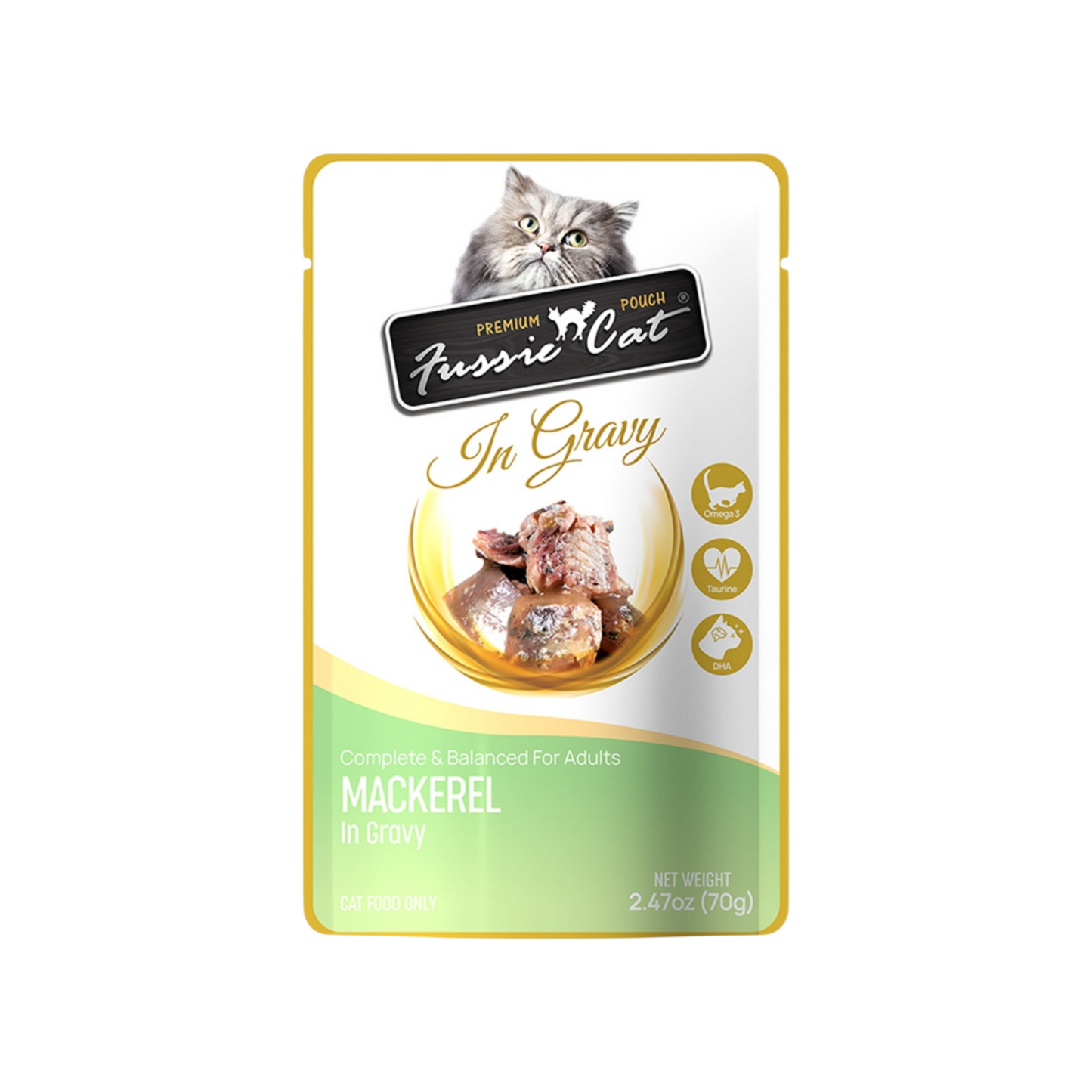 Fussie Cat Mackerel in Gravy Pouch Recipe for Cats