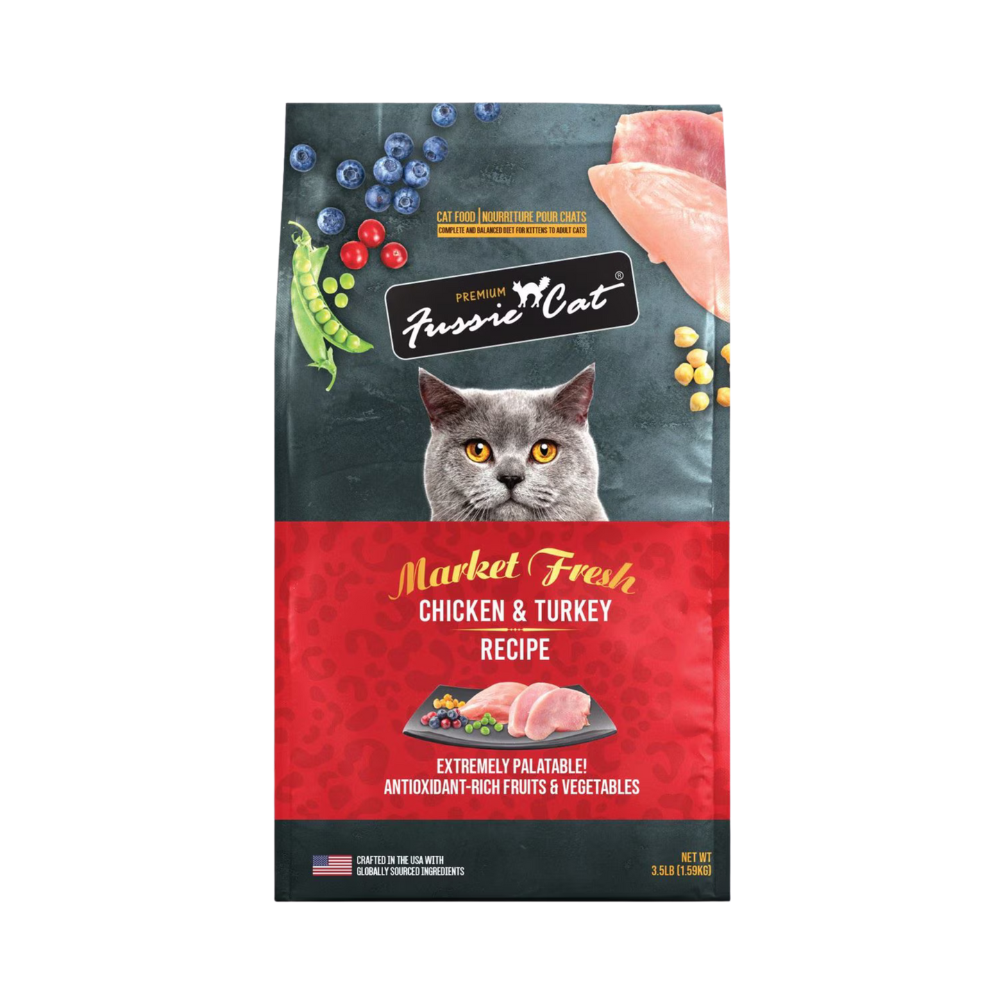 Fussie Cat Market Fresh Chicken & Turkey Recipe Dry Cat Food