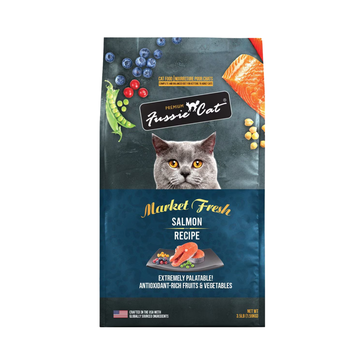 Fussie Cat Market Fresh Salmon Recipe Dry Cat Food