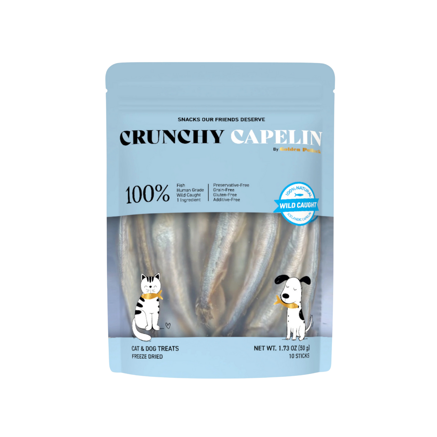 Golden Pollock Crunchy Capelin Cat & Dog Treats