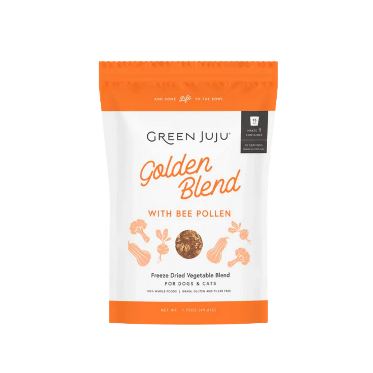 Green Juju Freeze-Dried Golden Blend with Bee Pollen for Dogs & Cats