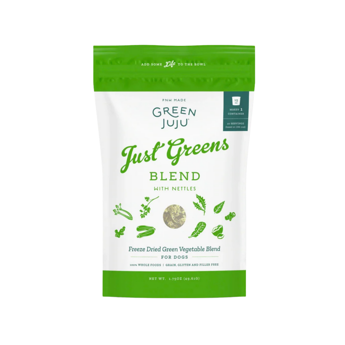 Green Juju Freeze-Dried Just Greens Blend with Nettles