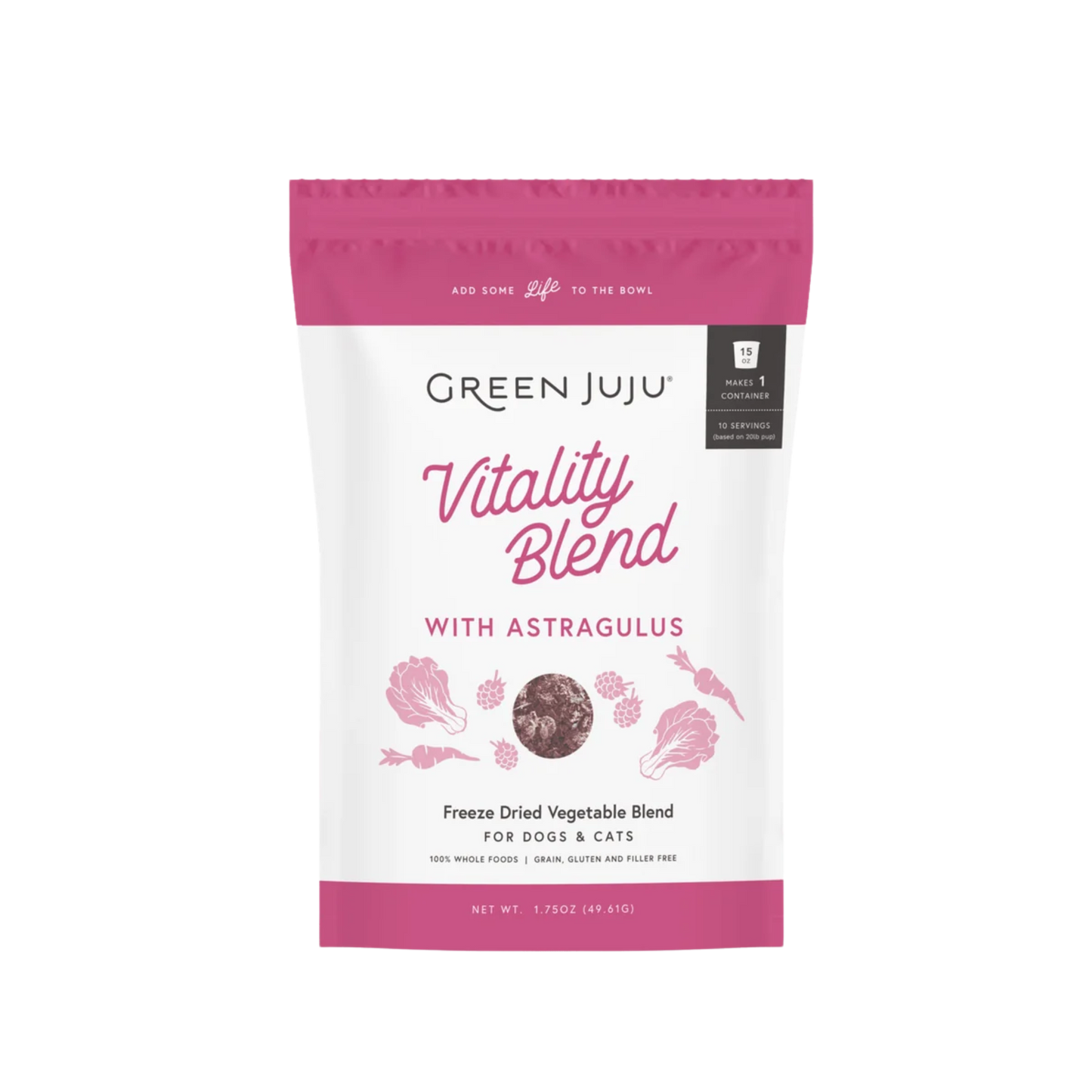 Green Juju Freeze-Dried Vitality Blend with Astragulus for Dogs & Cats
