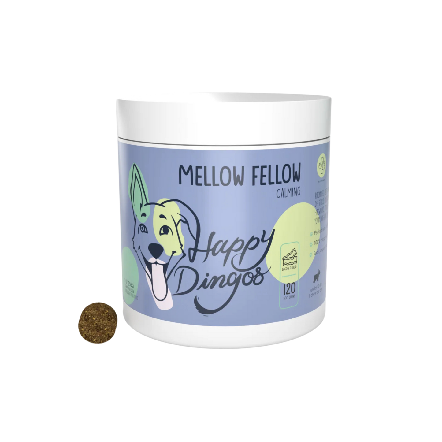 Happy Dingos Mellow Fellow - Calming Supplement for Dogs