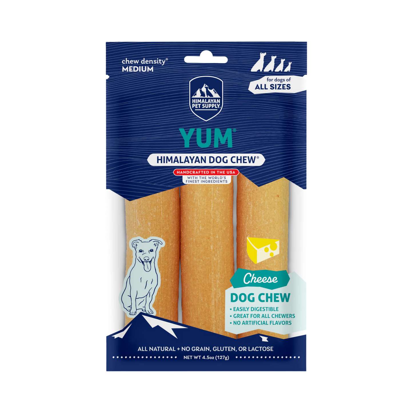 Himalayan Pet Supply Yak Chew Yum Cheese Flavor for Dogs, 4.5oz
