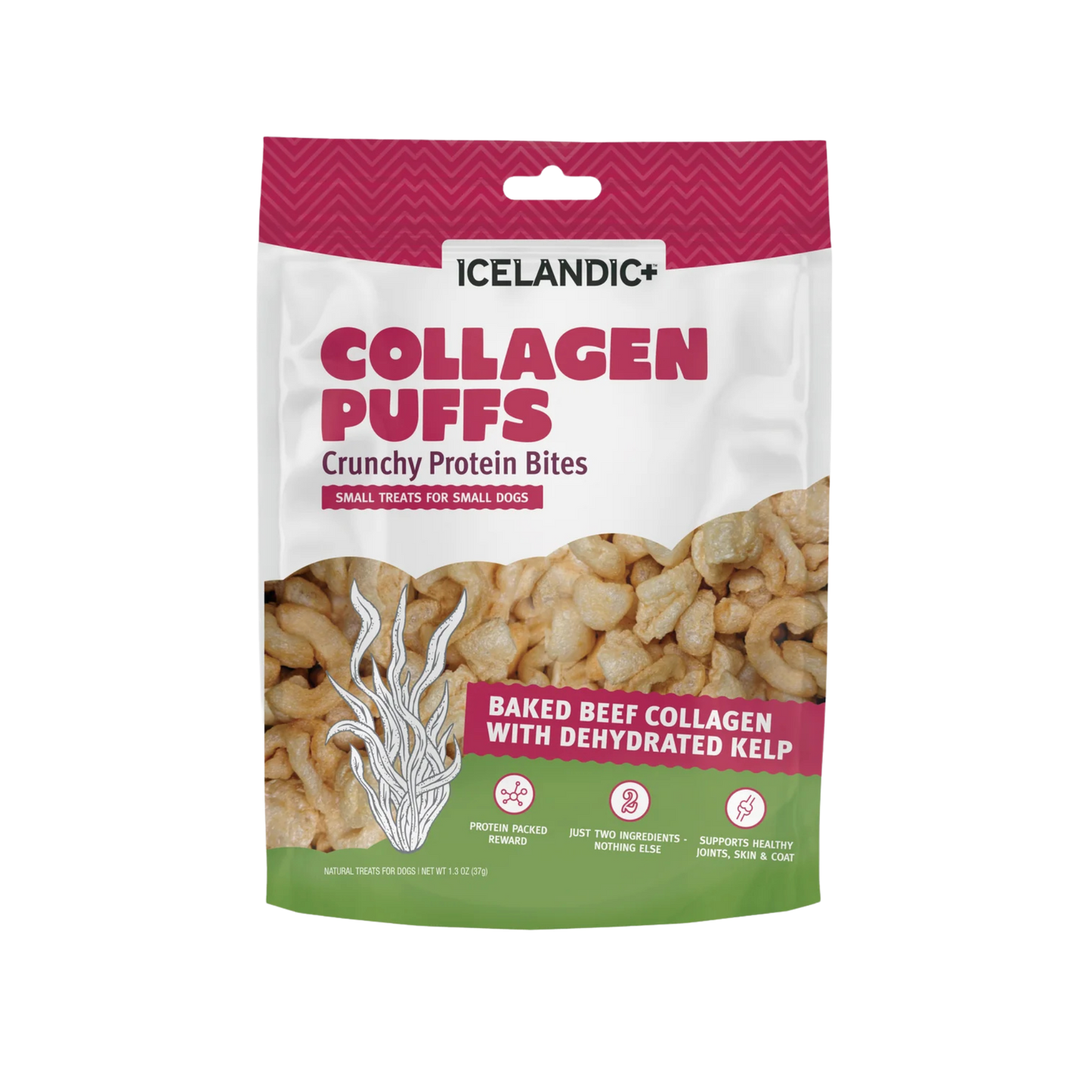 Icelandic+ Beef Collagen Puffs with Kelp Treats for Dogs