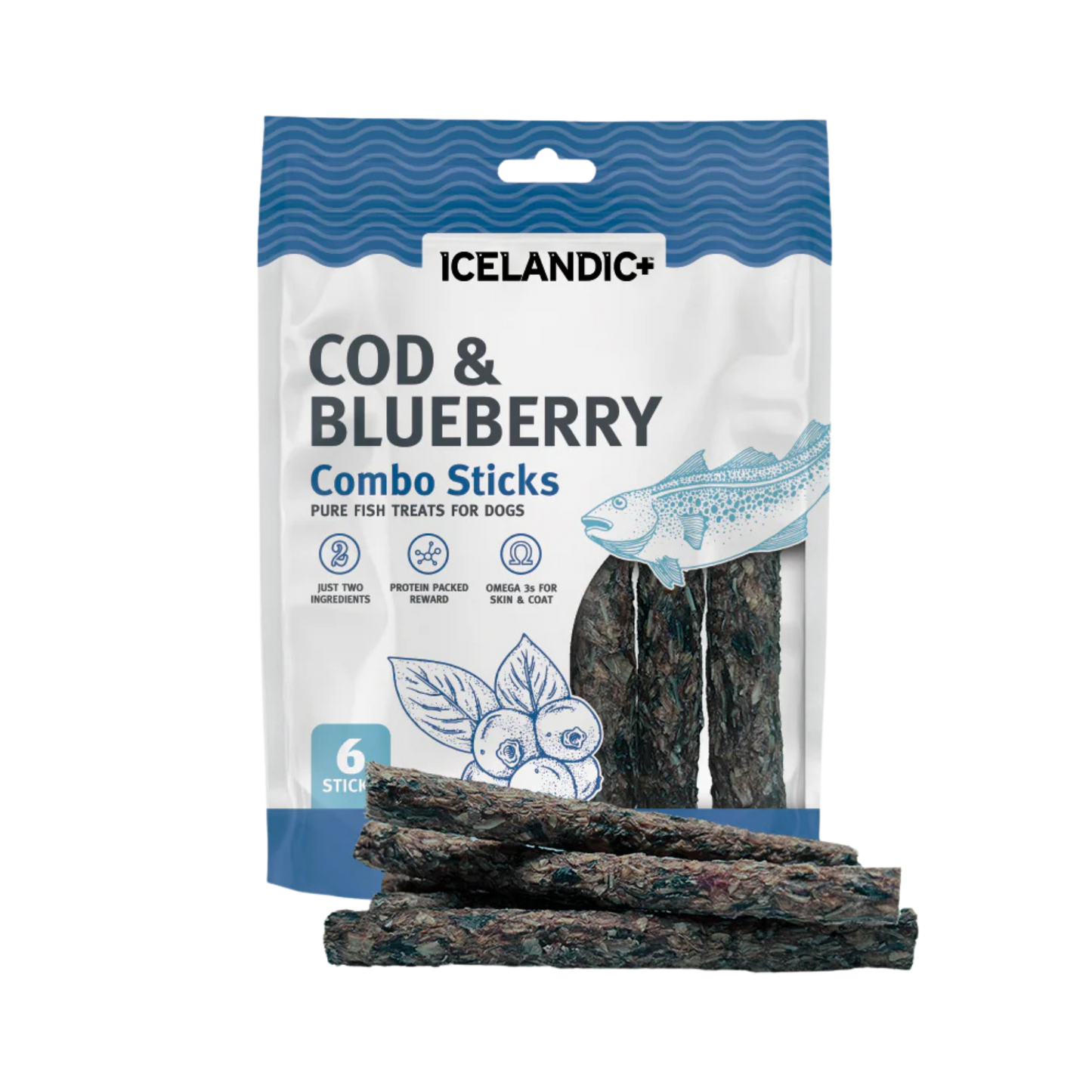 Icelandic+ Cod & Blueberry Combo Sticks For Dogs