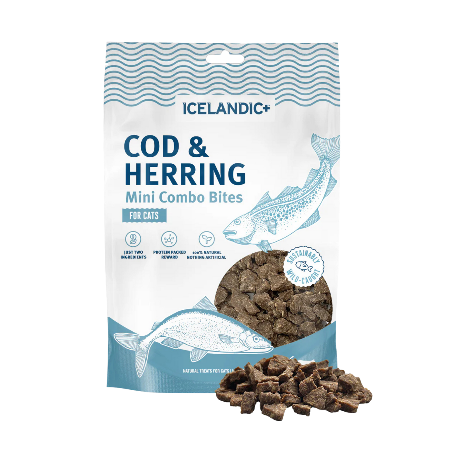 Icelandic+ Cod & Herring Mini Combo Bites Treats for Cats