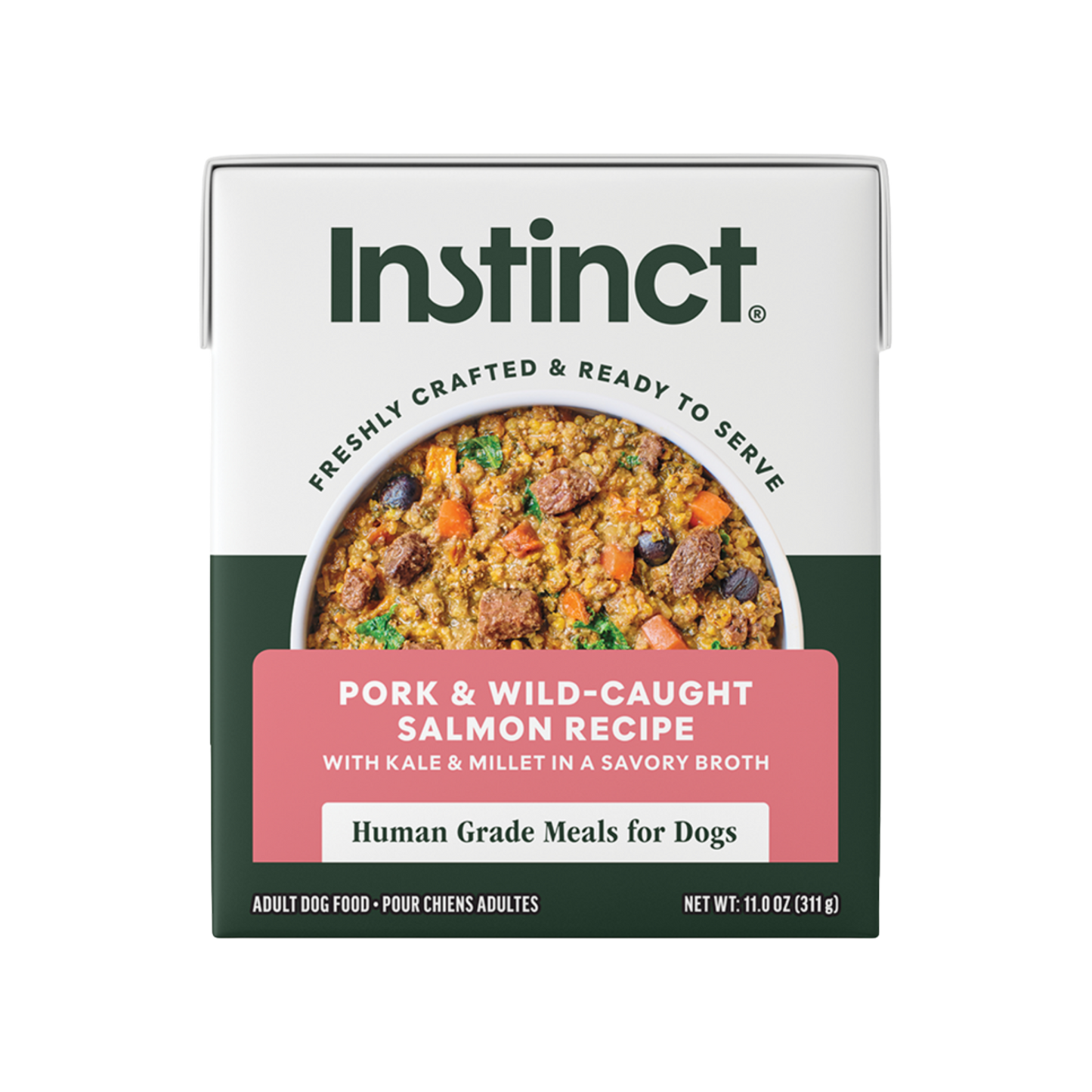 Instinct Freshly Crafted Meals Pork & Wild-Caught Salmon Recipe for Dogs, 11oz