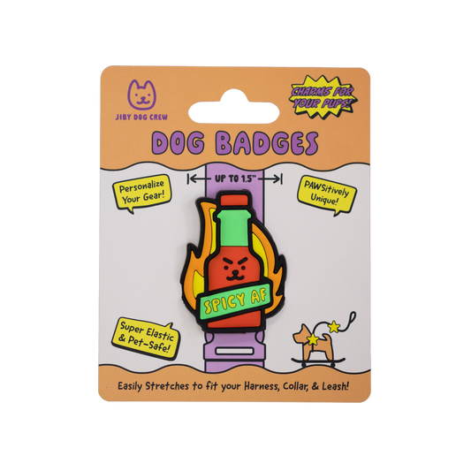 Jiby Hot Sauce Dog Badge