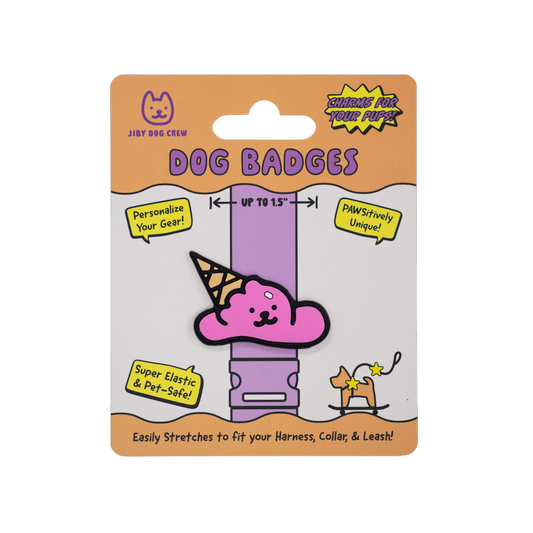 Jiby Ice Cream Dog Badge