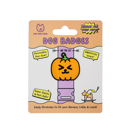 Jiby Pumpkin Dog Badge