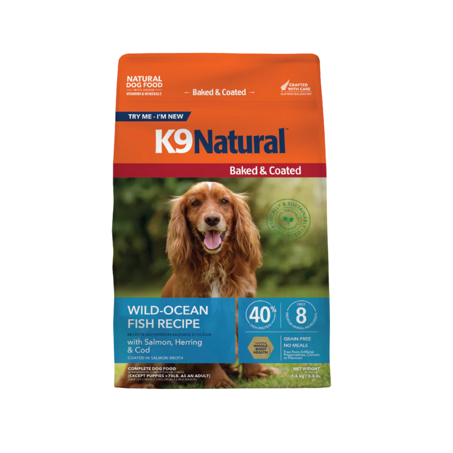 K9 Natural Baked & Coated Wild-Ocean Fish Recipe Dog Food