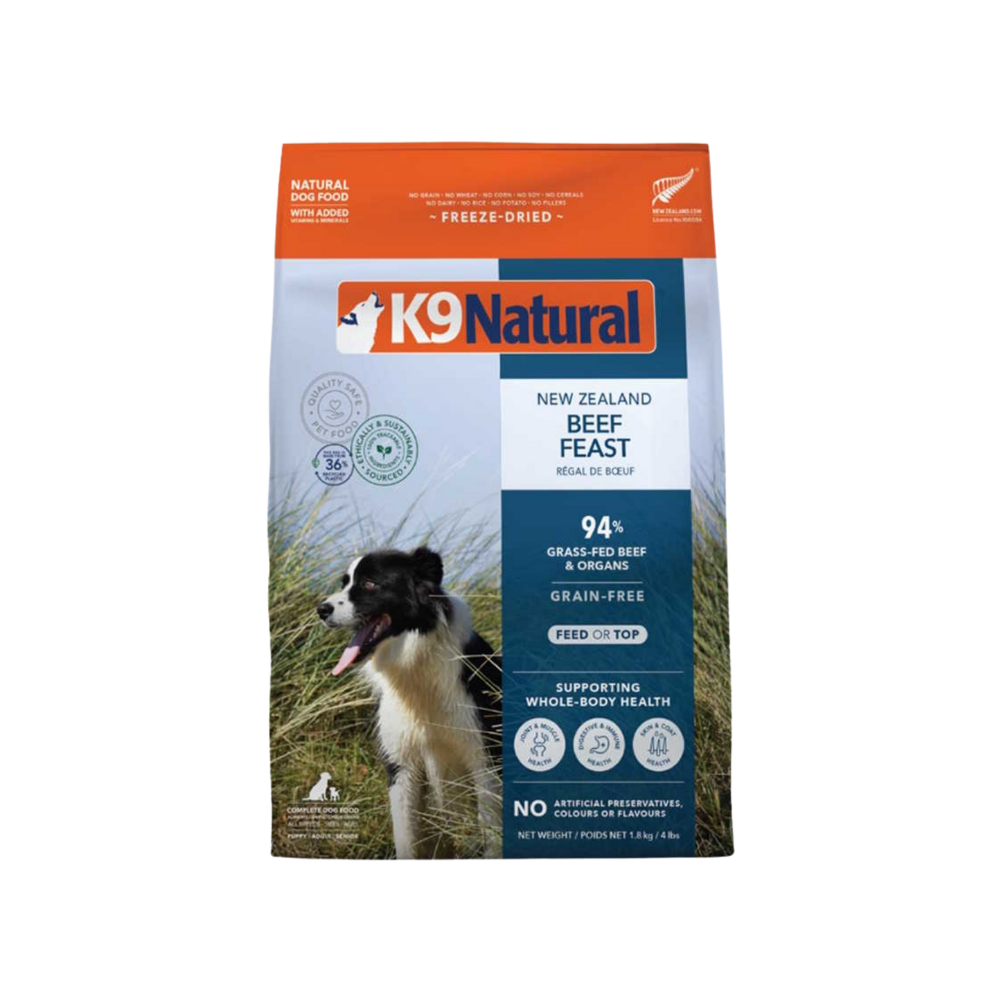 K9 Natural New Zealand Beef Feast Freeze-Dried Dog Food