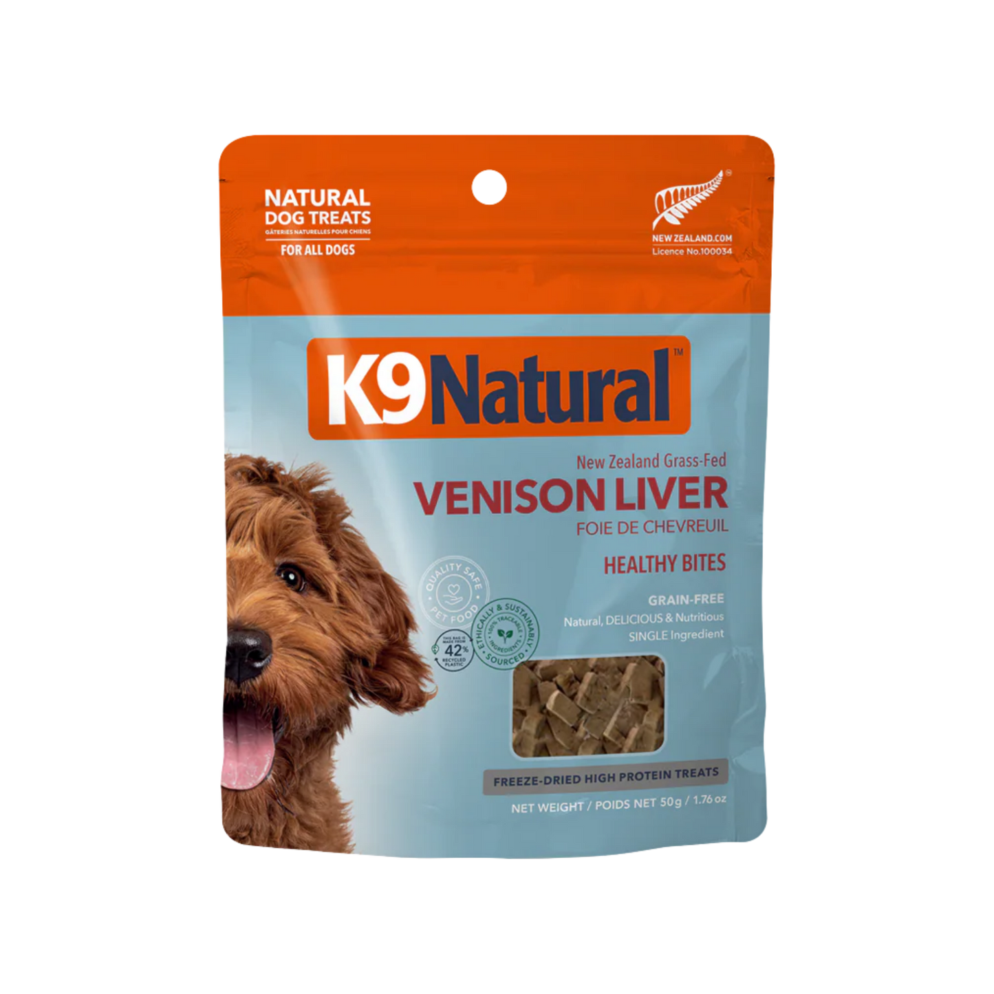 K9 Natural New Zealand Freeze-Dried Venison Liver Healthy Bites Dog Treats