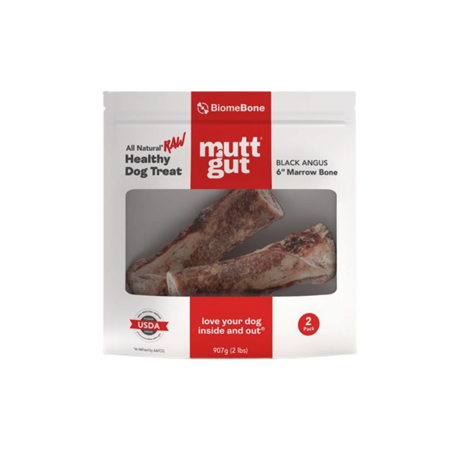 MuttGut Frozen 6" Marrow Bones