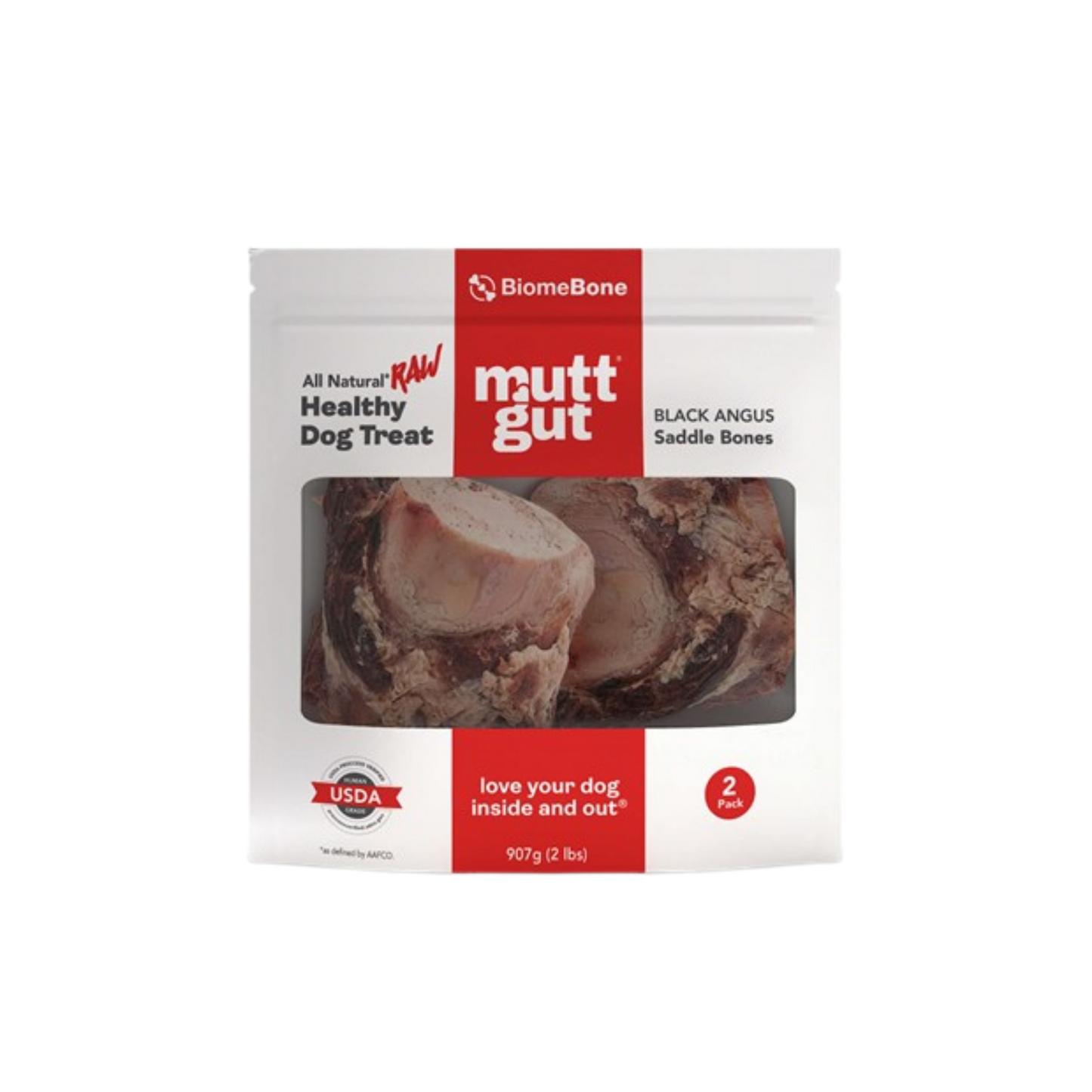 MuttGut Frozen Black Angus Saddle Bones